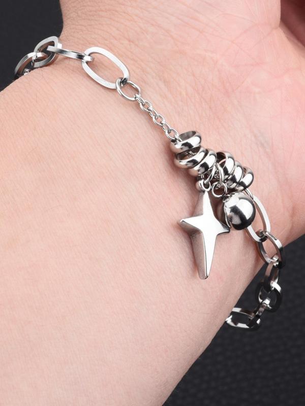 Star & Ball Design Bracelet, Fashion Jewelry for Party, Daily Clothing Decor, Trendy All-match & Exquisite Jewelry for Birthday Gift 3