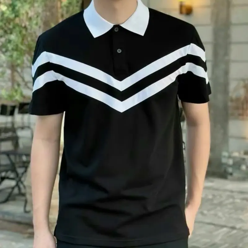 Áo thun cotton nam nữ, cổ tròn, tay ngắn, thêu phối sọc, sang trọng hàng đẹp chuẩn SHOPPP Menswear 7