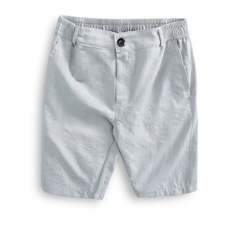 Quần ngố đũi khóa, quần short đũi nam mùa hè thoáng mát Menswear Nhung Ghi