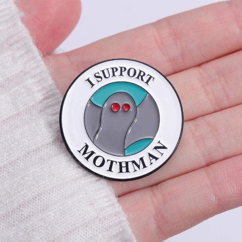 I Hỗ Trợ Ghim Tráng Men Mothman, Trâm Cài Ba Lô Tự Làm, Huy Hiệu Cổ Áo, Ghim Cài Ve Áo, Quà Tặng, Trang Sức, Trâm Cài Hoạt Hình, Phụ Kiện 4