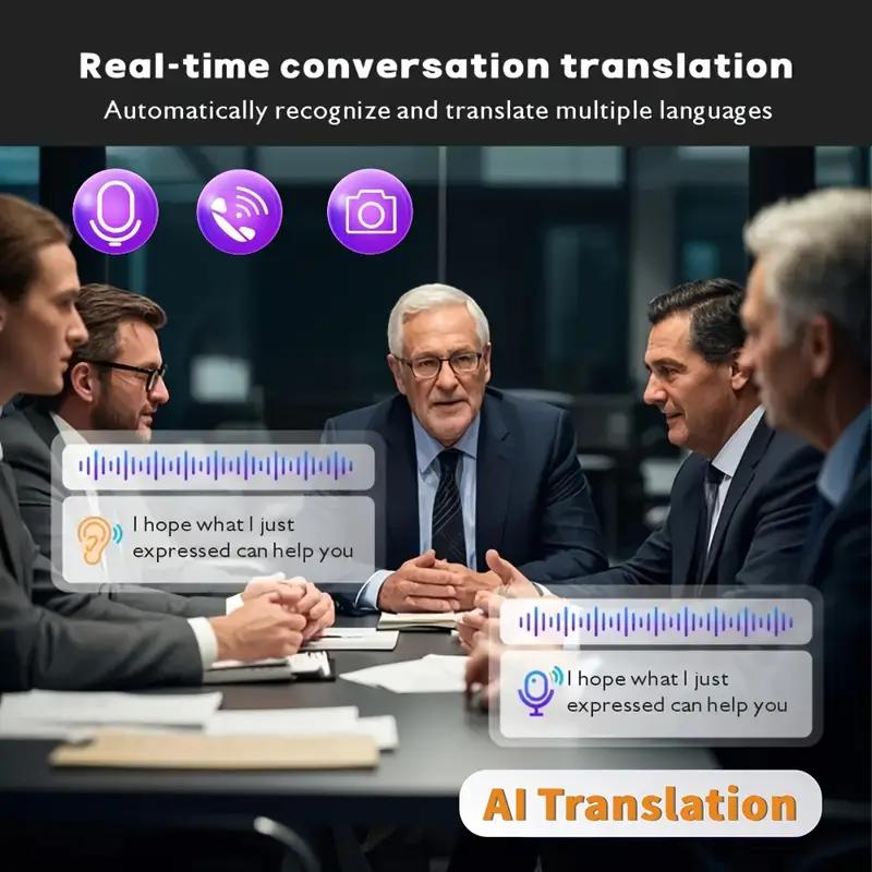 SENBONO Smart Glasses AI Intelligent Real-time Translation Sunglasses Outdoor Sport Earphone Calling Music Glasses - Image 4