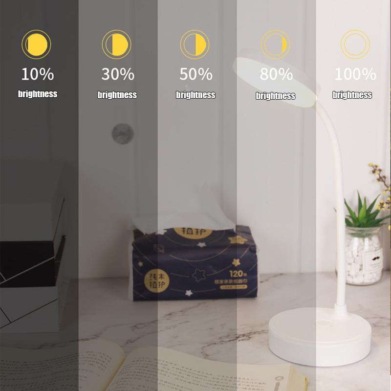 LED Eye Protection Lamp, USB Rechargeable Table Lamp, 3-color Dimming Night Light for Bedroom, Study Room & Office 1