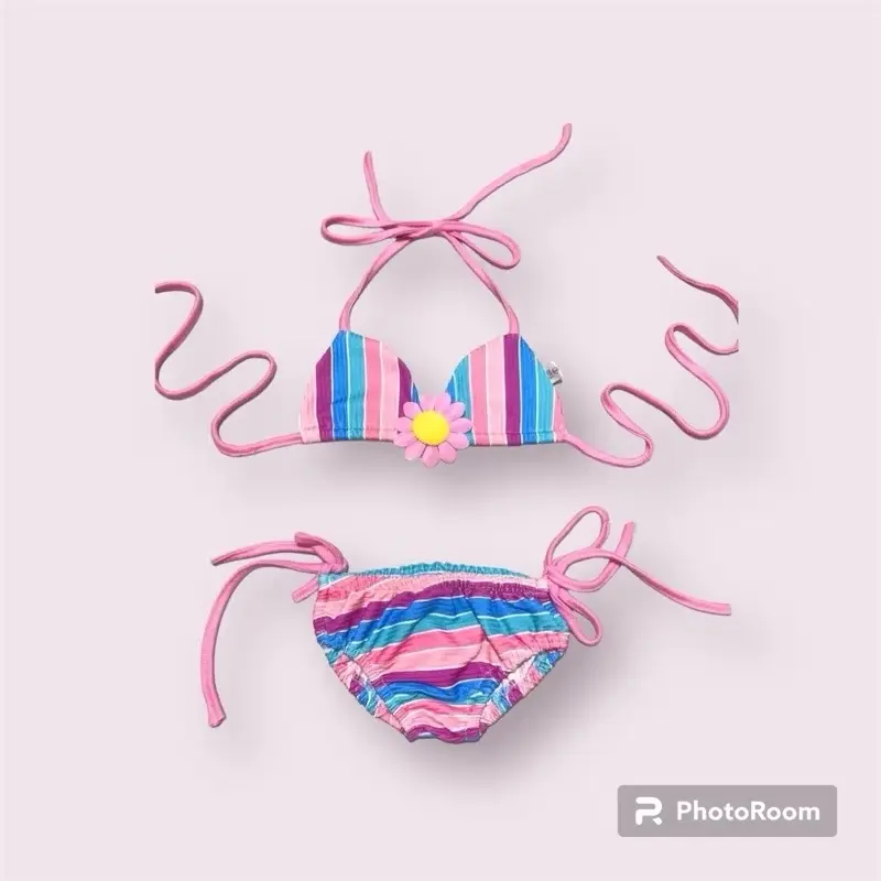 Đồ Bơi 2 Mảnh Sọc Màu Xinh Bé Gái Đi Bơi Đi Biển 1