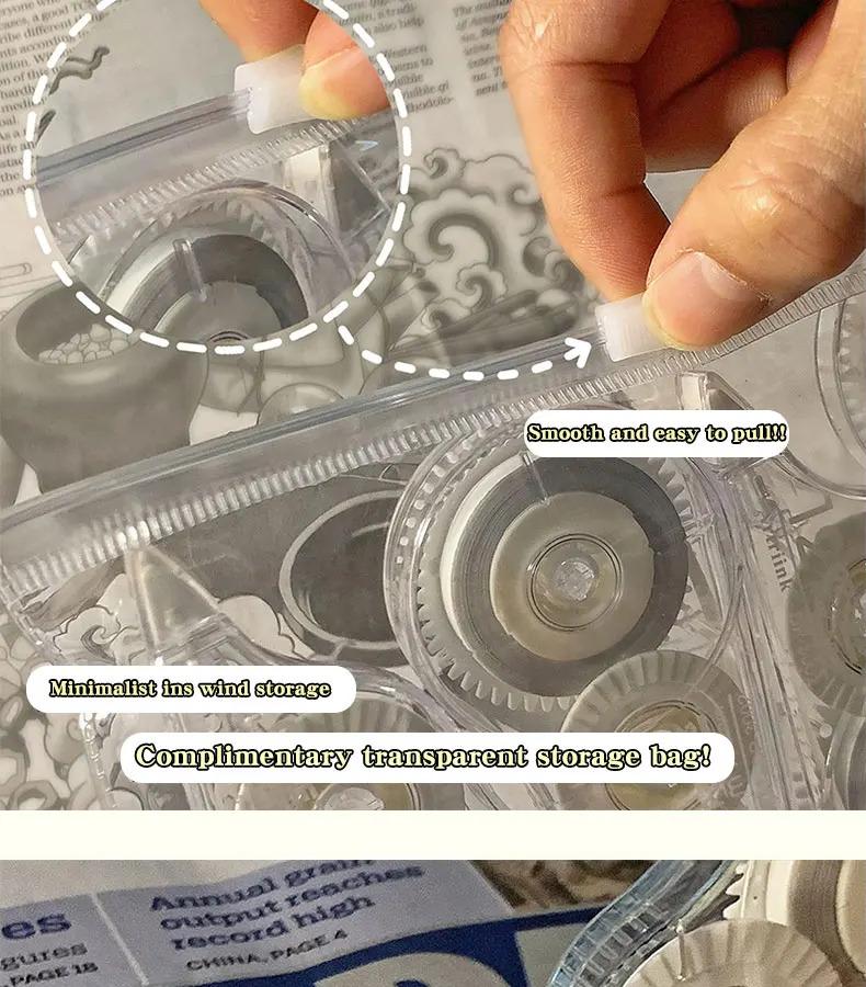 Product Introduction of Factory Manufacturing Correction Tape Set Custom School Items Correction Tape with Transparent Storage Bag 6