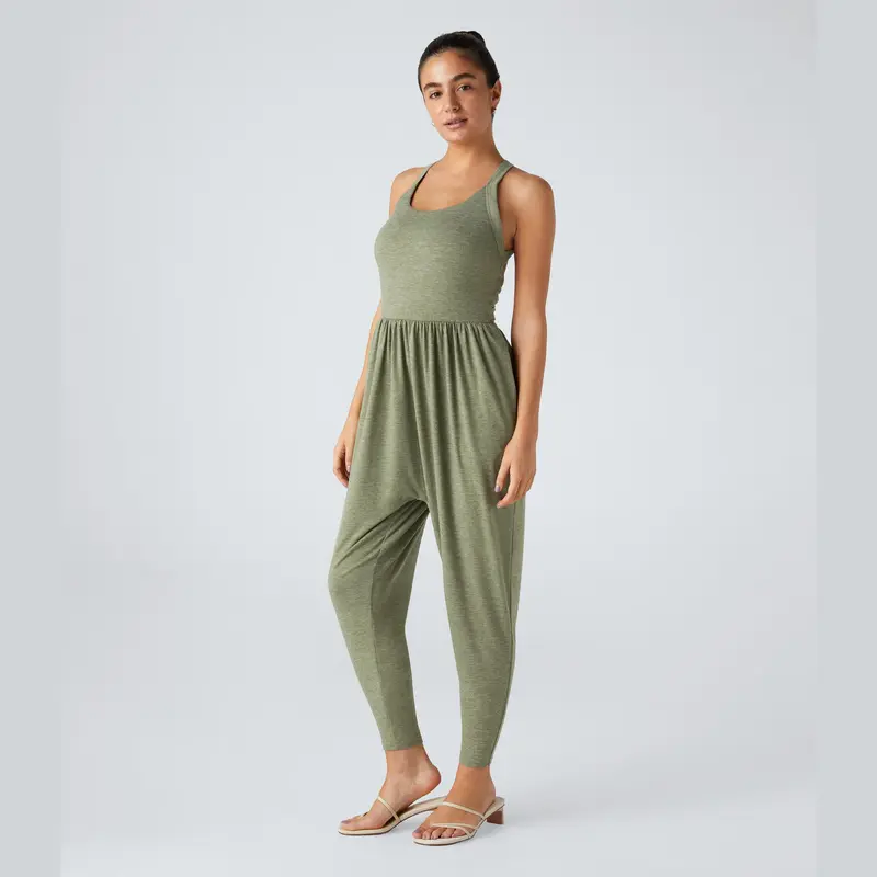 Halara Backless Twisted U Neck Side Pocket Harem Casual Jumpsuit-Easy Peezy Edition, Stretchy Comfortable Fit for Casual Activities #Summer #Summervibes 2