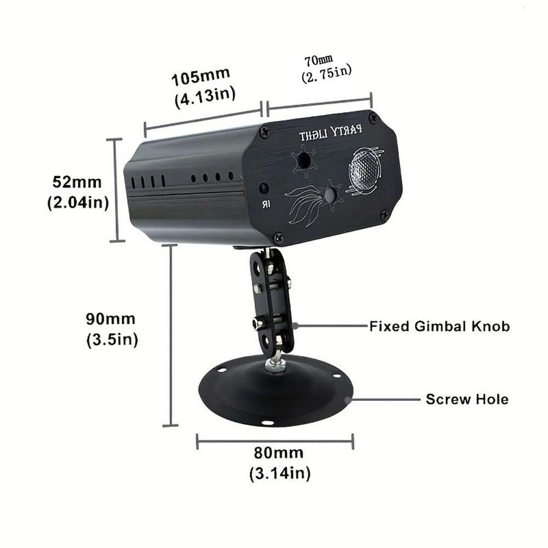 USB Powered Projector Stage Light, Sound Activated LED Laser Light with Remote Control, 3 Mode Atmosphere Light for Home Party Bar Club Birthday KTV Karaoke, Atmosphere Party Light 1