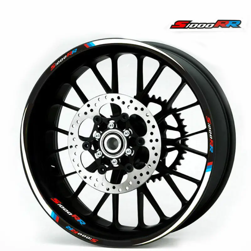 MOTORCYCLE RIM "17 STRIPES WHEEL DECALS TAPE STICKERS For BMW S1000RR