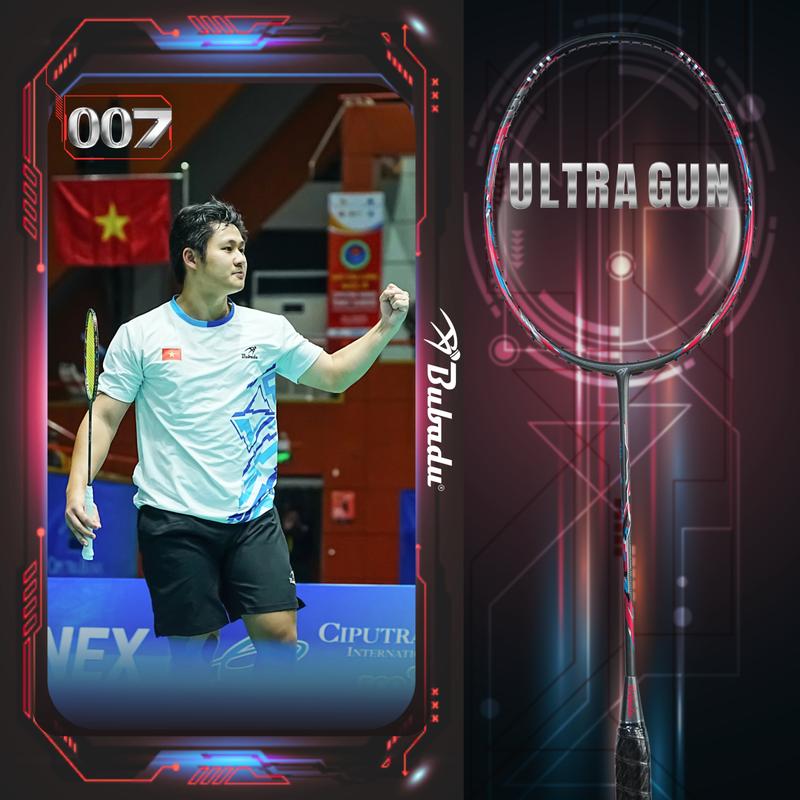 [CHÍNH HÃNG BUBADU] VỢT CẦU LÔNG BUBADU ULTRA GUN 007  siêu phẩm công, TẶNG CUỐN CÁN, CƯỚC,  TÚI VỢT NHỎ B Carbon Cán Vợt Sport