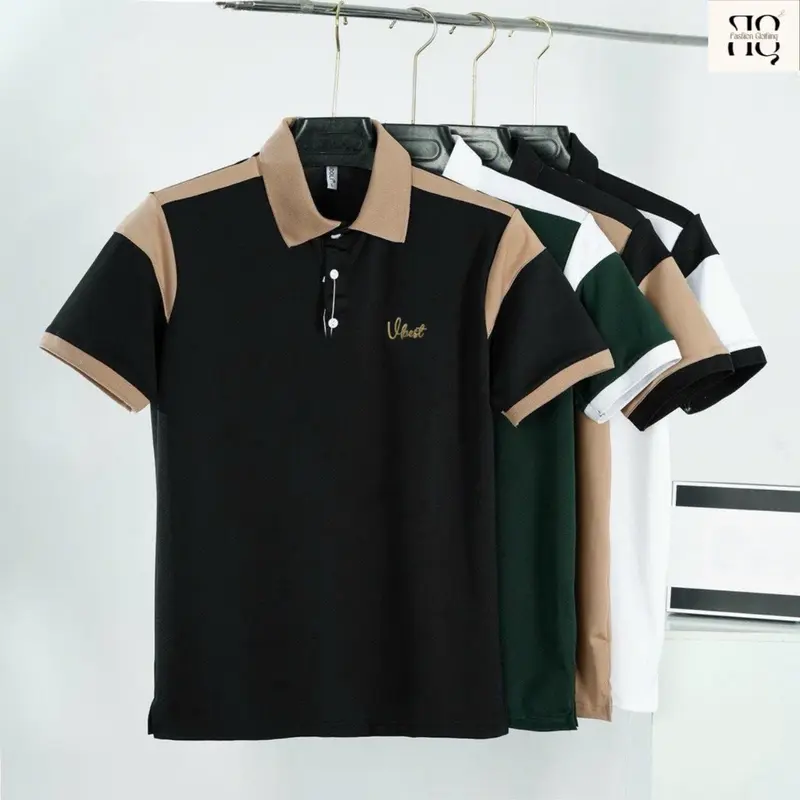 Áo polo nam cổ bẻ thêu VBEST vải poly cá sấu thoáng mát,thấm hút mồ hôi,trẻ trung năng động 0