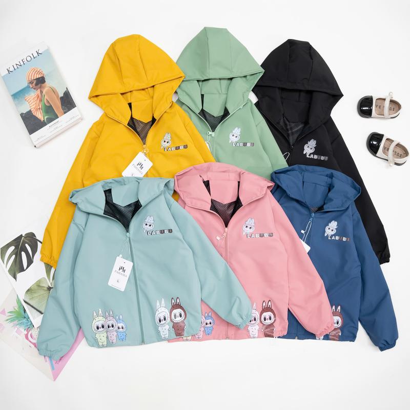 Áo gió lót lưới labubu cho bé áo khoác gió cho bé 8-28kg kids