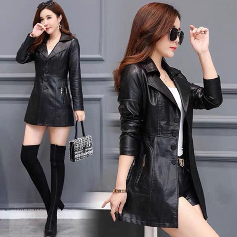 Áo Khoác Da Xuân Thu, Mới​ Nữ Jacket 1