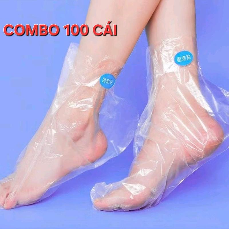 100 Bọc Nilong Ủ Chân Ủ Tay Dưỡng Trắng Da Bao Nilong Ủ Kem Body Tiện Lợi