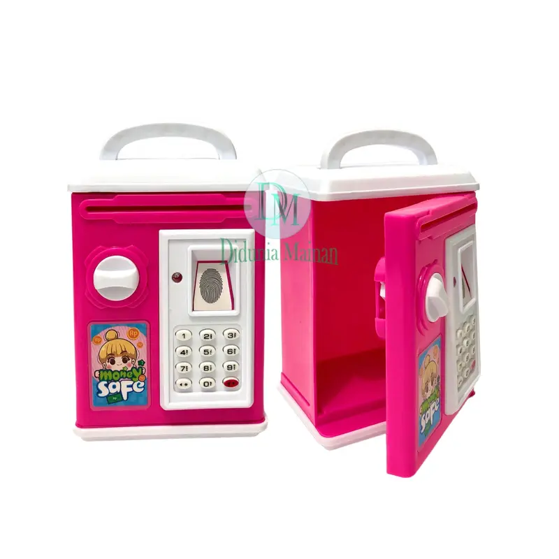 Mainan Edukasi Anak Cowok Cewek Toys Money Safe Mini Celengan ATM Brankas Musik Set hadiah 2
