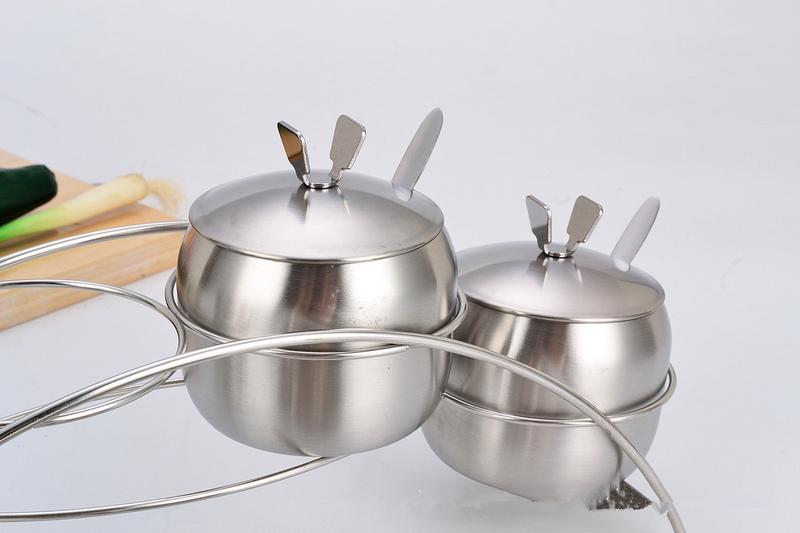 Product Introduction of 1SET High Quality Stainless Steel Seasoning pot Integrated design Spice Salt Sugar Pepper Ajinomoto Jar with Cover Set Condiment Pot Spice Container OK 0649 14