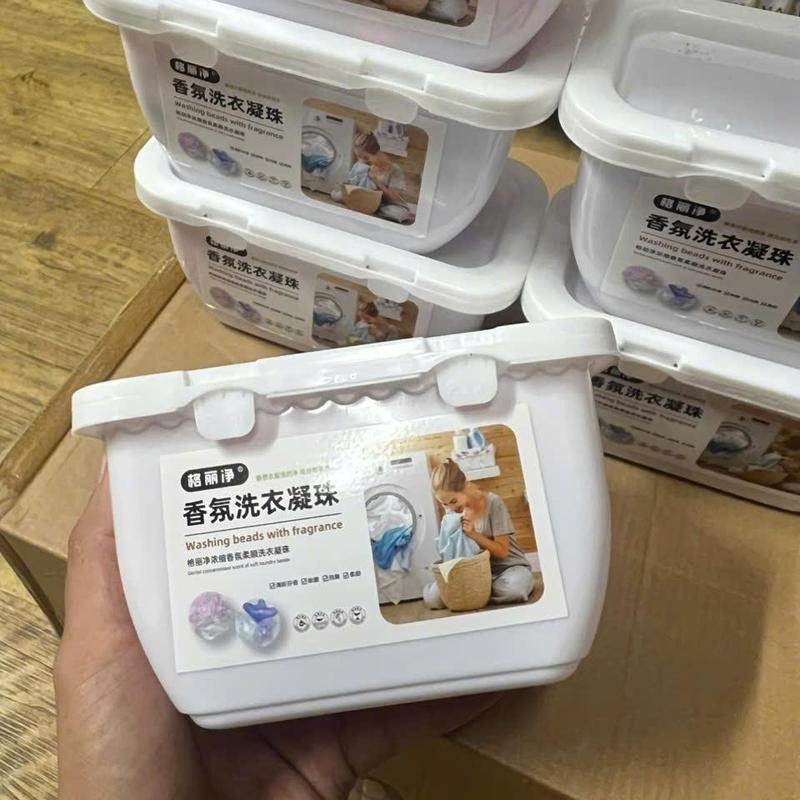 Hộp Viên Giặt Xả Tím Hồng Quần Áo Mềm Mại Thơm Dịu 3 In 1 - Làm Sạch 4