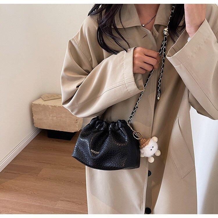 3083 TAS SERUT WANITA TAS KECIL MINI BAG KOREAN STYLE SLINGBAG BUCKET BAG FREE CHARM BAG LUCU HOCO 8