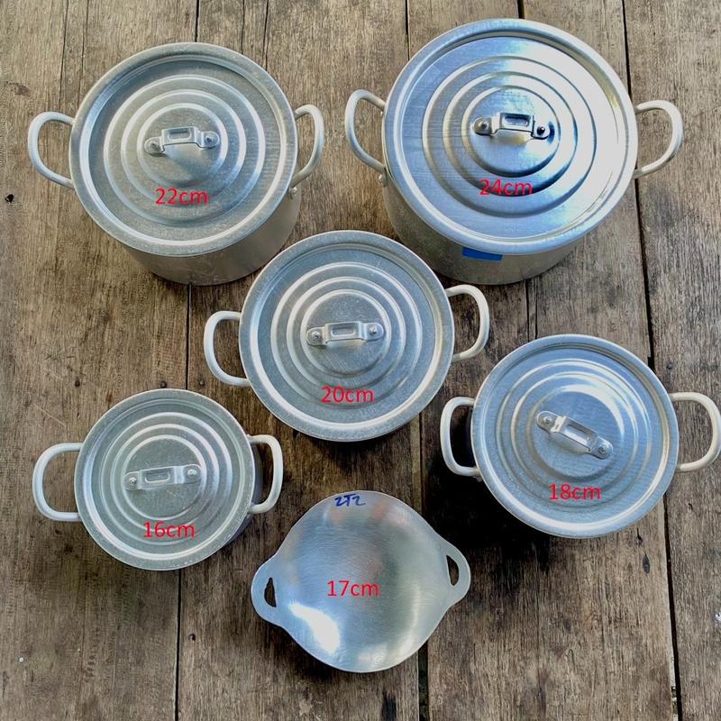 Combo 5 nồi nhôm Hải Phòng tặng 1 chảo máy bay 17cm