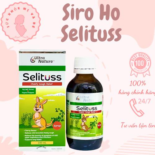 [TPCN Nhập Khẩu ] Siro ho Selituss 100ml, hỗ trợ giảm ho, long đờm, giảm đau rát họng cho trẻ (100ml)