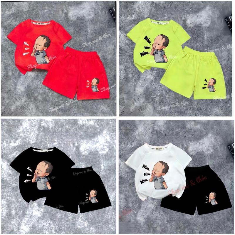 Combo 4 bộ cộc hottrend Nín cho bé trai và bé gái từ 8-52kg đồ  nông quanao  daitay sét  jean đồ  bé bộ  cá thun  lanh đồ  tole bo  tay set  5