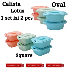 Calista Lotus Tempat Saji Makanan 1 Set Isi 2 Pcs Buah Multifungsi