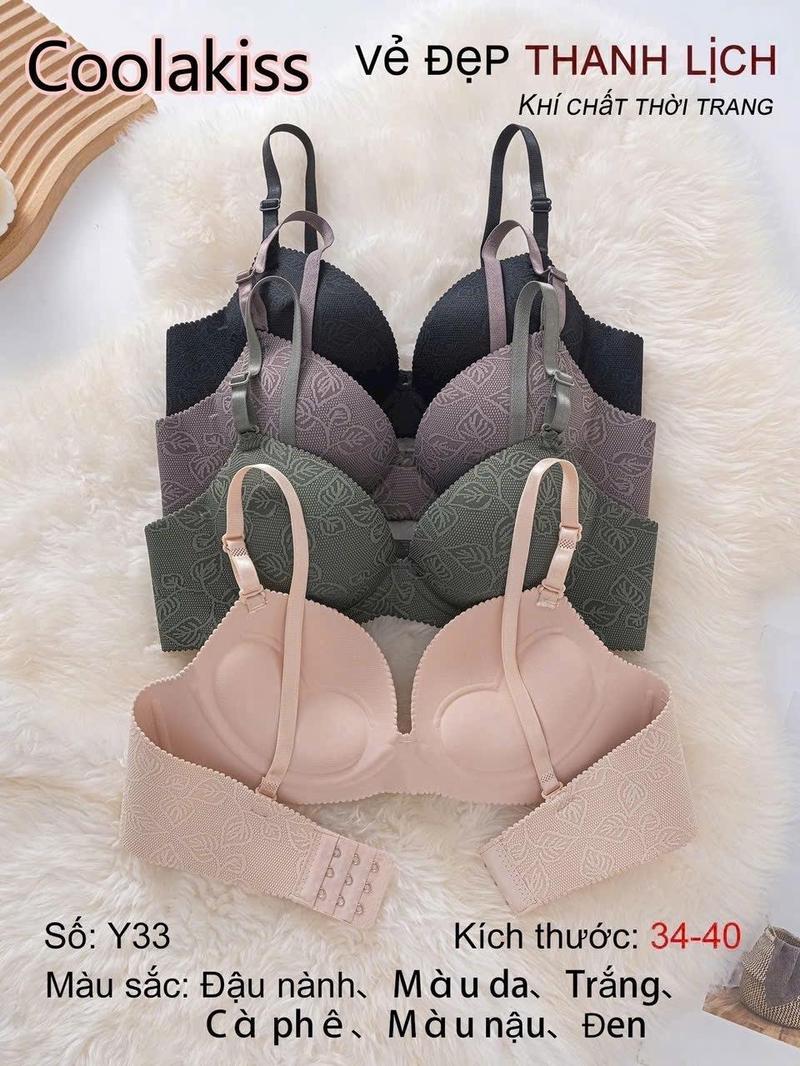Product Introduction of Set 3 áo lót ᵰgực nữ thiết kế độc quyền cao cấp, su đúc nguyên khối không gọng, đệm tim siêu nâng đẩy 4,5p, siêu mềm, thoải mái, chống trơn trượt, êm mát, chống rách - Y33 8