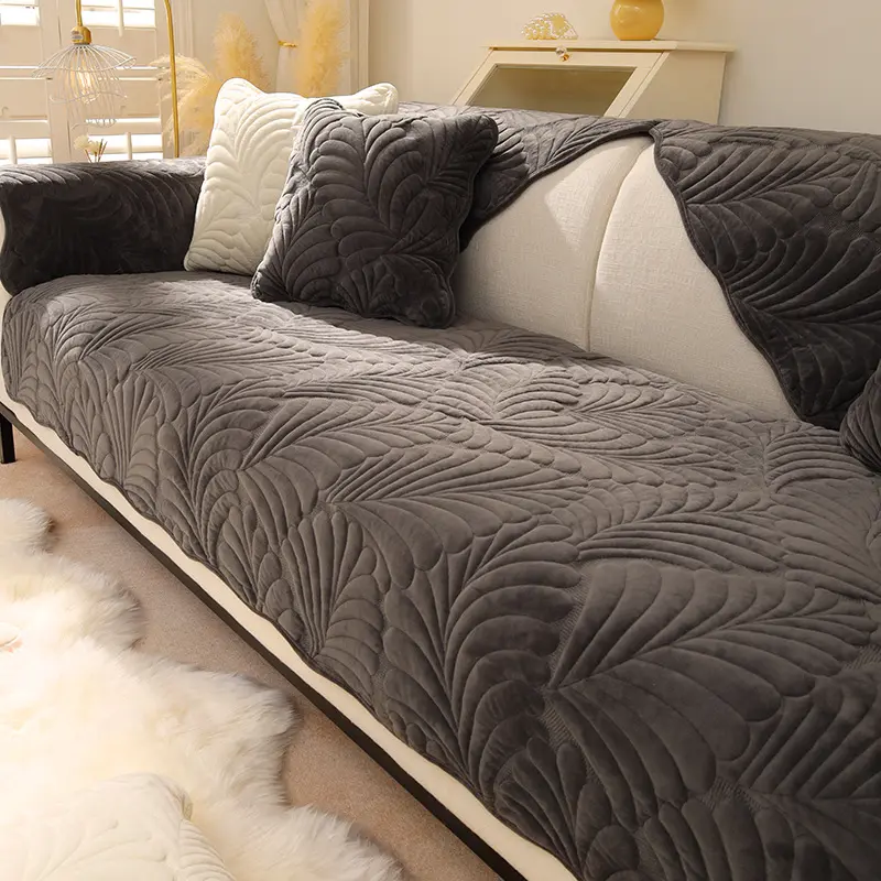 Kusyen Sofa, Gaya Nordic, Semua Musim, Sarung Kusyen Mewah Tidak Licin, Rekaan Mudah dan Moden, Sesuai untuk Musim Sejuk, Penutup Penuh, Diperbuat daripada Kain
