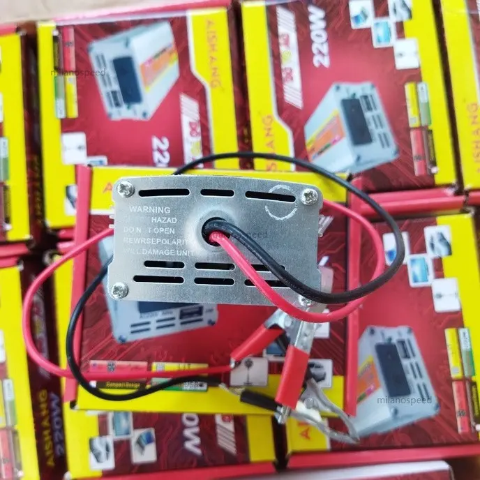 Power Inverter 220 Watt 12 Volt / Inverter 220W DC 12V to AC 220V Hitam Merah 5