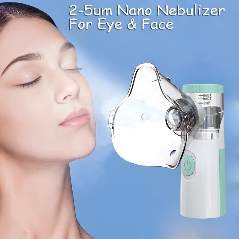 Mesh Nebulizer Portable Inhaler – Uap Halus 3.7µm, 2 Mode Daya, Masker ...