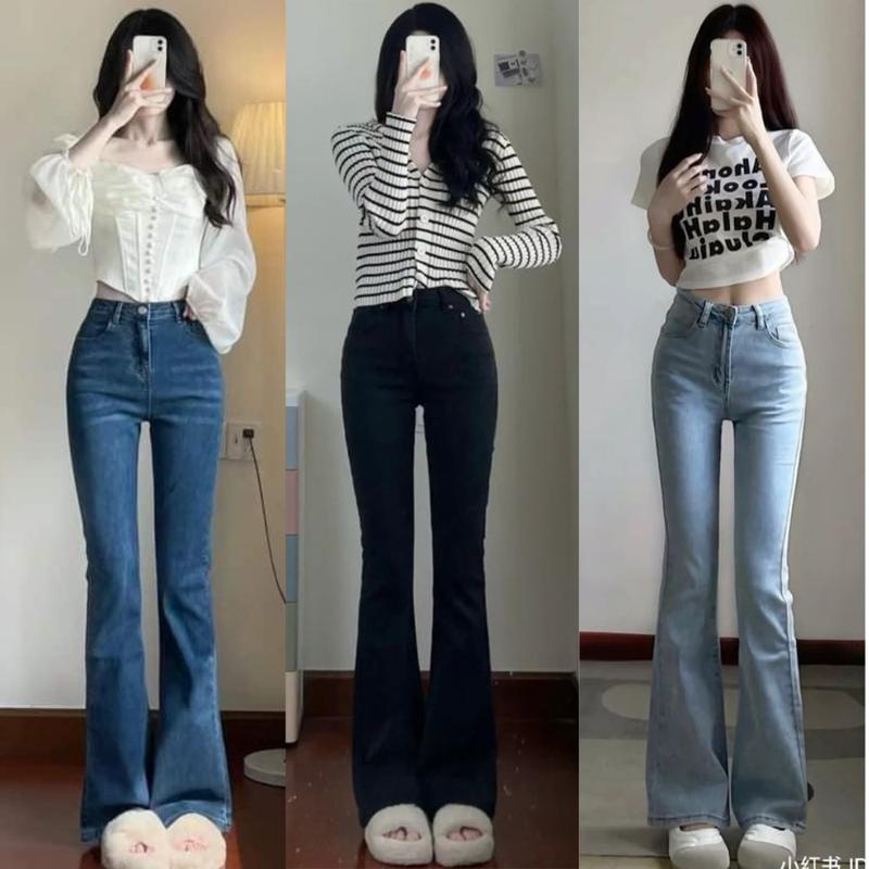 [MIAA] Quần Jean Nữ Ống Loe Cực Tôn Dáng - Chất Denim Co Giãn Không Phai Cao Cấp - Màu Đen, Xanh Đậm, Xanh Nhạt - Mã Q21, Q22 - Quần Bò Ống Loe Nữ / Women Jeans Pants Baggy | BigBuy360 - bigbuy360.vn