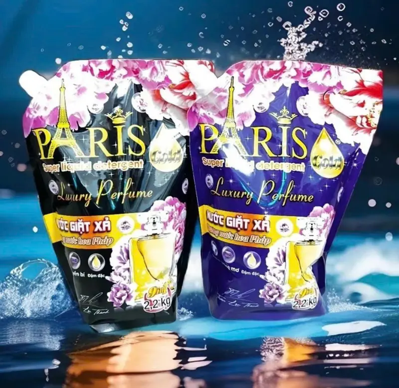 [MUA 1 ĐƯỢC 2] Combo 2 túi Nước giặt xả Paris hương nước hoa - Túi nước giặt Pháp 2200ml tiết kiệm, thơm dai, Làm sạch (giao màu ngẫu nhiên) 3