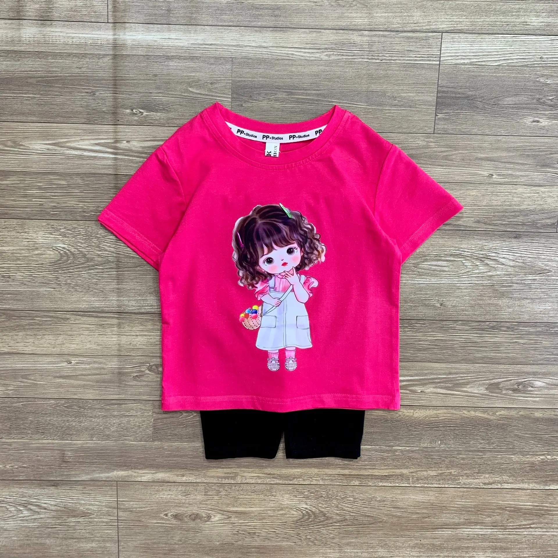 Set bộ legging hình em bé ĐEO TÚI tóc xù size 10-35kg -HÀ THỦY