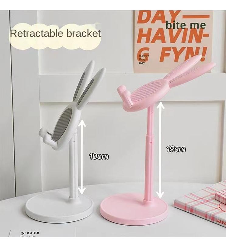 Product Introduction of Adorable Rabbit Mobile Phone Bracket Adjustable Desktop Super Stable Lazy Bracket Binge-Watching Tool Accessories Cellphone Smartphone Stand Mount 16