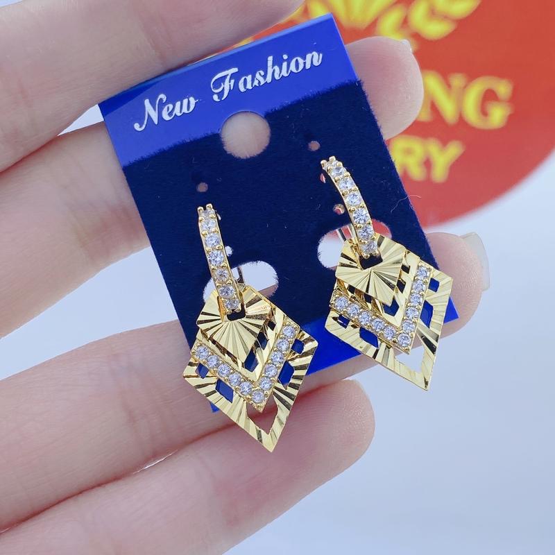  Bông tai nữ mạ vàng 18k mã 01 