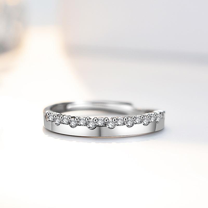 Nhẫn Đôi, Bạc Sterling S925, Cảm Ứng Chính Hãng, Thích Hợp Đeo Hàng Ngày, Phù Hợp Với Trang Sức, Phù Hợp Với Các Cặp Đôi, Thích Hợp Cho Ngày Lễ Tình Nhân, Quà Tặng 6