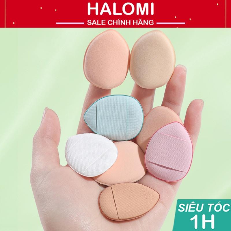 Bông phấn mini xỏ ngón đánh mắt má HALOMI 2g tiện lợi phong cách Hàn Quốc