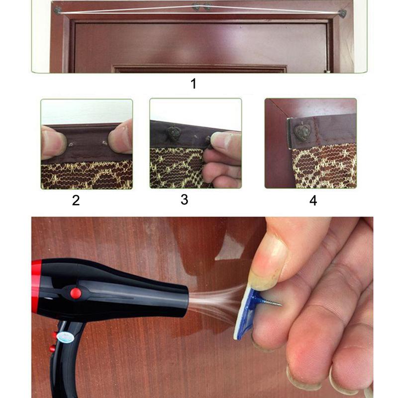 DFE-Màn Lưới Từ Tính Chống Muỗi Cho Cửa Ra Vào Và Cửa Sổ, Rèm Mùa Hè Để Đạp Xe, Chim 8