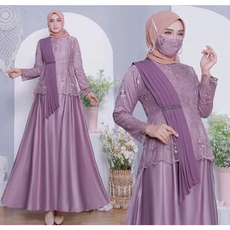 GAMIS SELENDANG AURORA / GAMIS MILEA SATIN MIX TILE SELENDANG CERUTY / DRESS BRIDERSMAID / KEBAYA SELENDANG MODERN / GAMIS SERAGAMAN / GAMIS SELENDANG TARO / GAMIS LAMARAN / GAMIS NIKAHAN / GAMIS VIRAL / GAMIS SATIN MEWAH