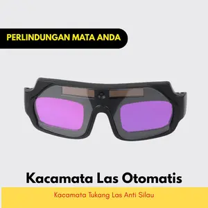 Kacamata Las Otomatis BR098 Welding Glasses Auto Darkness Kacamata Tukang Las Anti Silau Solar Dual
