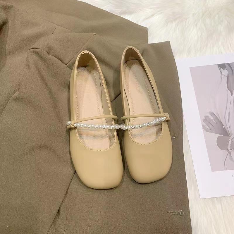 Giày Nhẹ Nhàng, Phong Cách Cổ Tích Wanwan Lei, Giày Cao Gót Đế Bằng, Dành Cho Nữ, Bộ Sưu Tập Mùa Hè Mới 2024, Giày Mary Jane Với Váy, Giày Đế Mềm 5