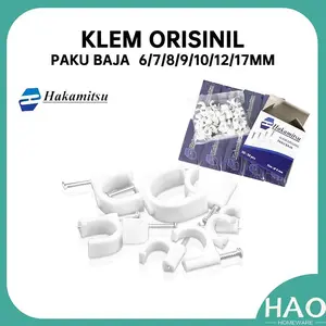 [HAO] 50pcs Klem Kabel 6mm Paku Beton Asli  Klem ORISINIL PAKU BETON