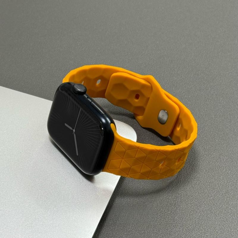 Product Introduction of Sport Silicone for Apple watch ultra 2 band 49mm 46mm 44mm 40mm 45mm 42mm 41mm football pattern bracelet iWatch series 10 9 8 7 6 5 se strap 8