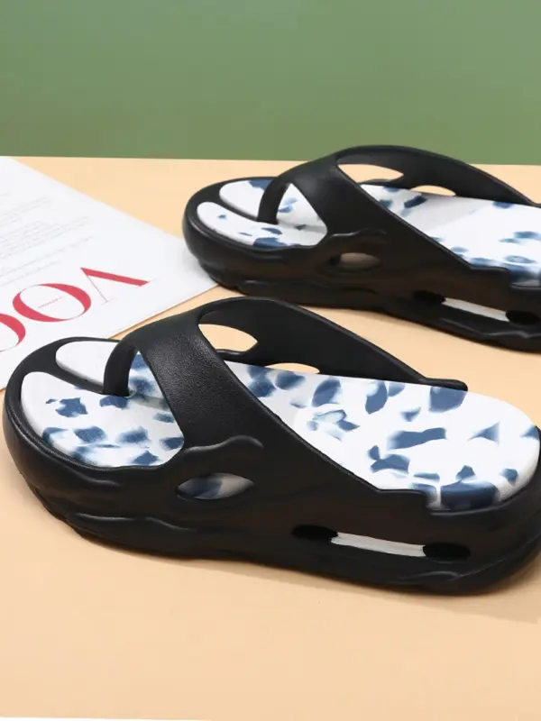 Women's Summer Fashionable Plain Color Platform Slides, Casual Comfortable Non-slip Beach Slippers, Soft Lightweight Slippers for Indoor & Outdoor Wear, Walking Shoes 3