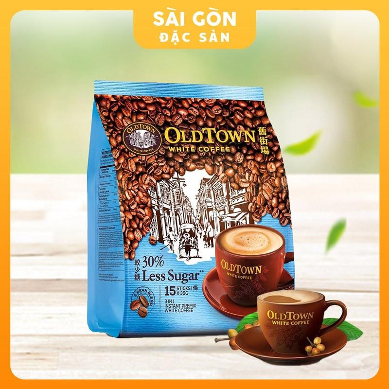 Cà Phê Trắng OldTown White Coffee Malaysia Ít Đường 15 Gói x 35G SÀI GÒN ĐẶC SẢN