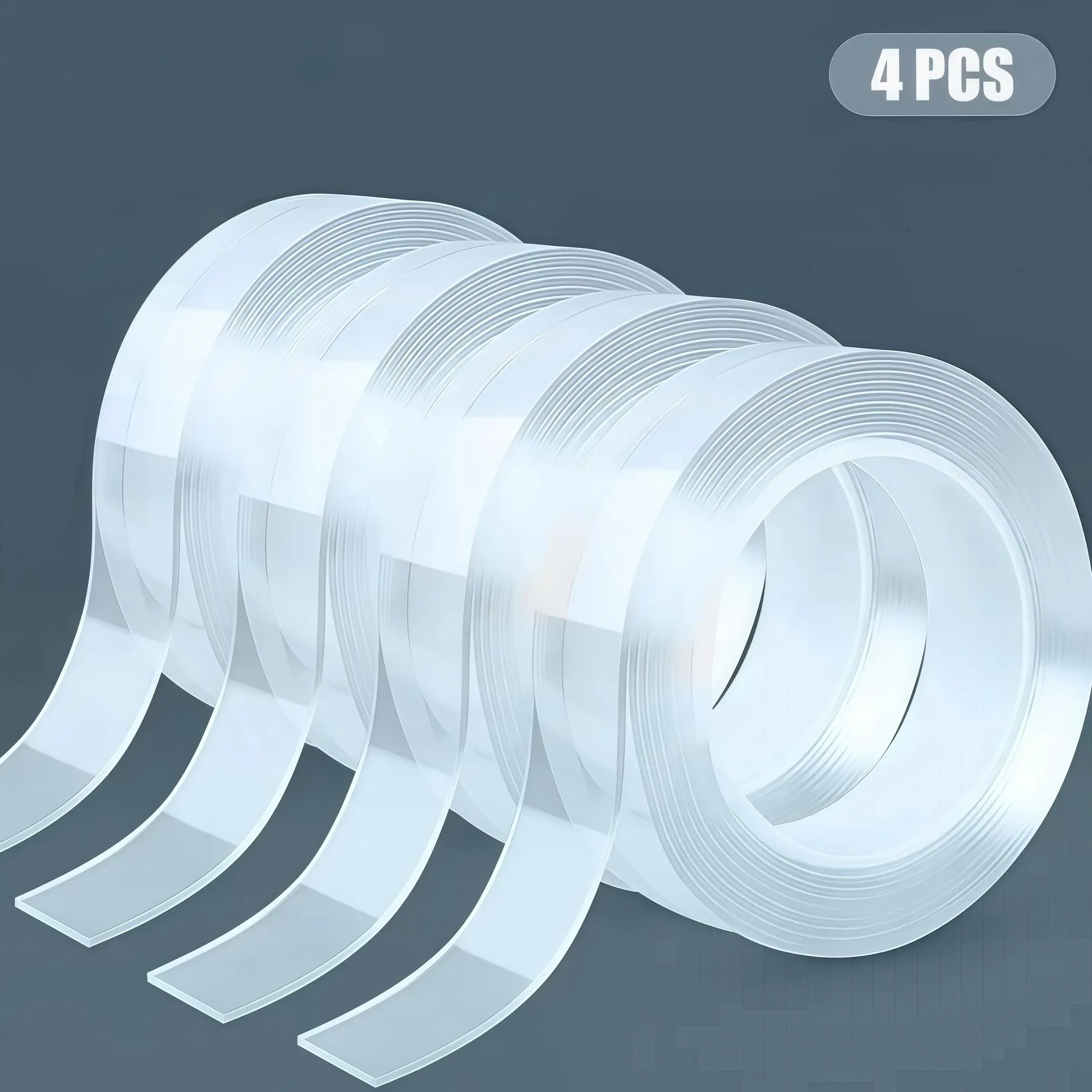 Reusable Double Sided Nano Tape, Multifunctional Removable Washable Clear Mounting Tape, Multipurpose Adhesive Tape for Home Office Car