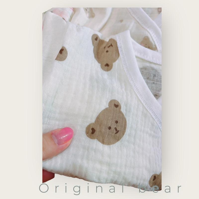 Product Introduction of ชุดเด็กผูกหน้า ผ้ามัสลินทอย่น สไตล์มินิมอล 0-3m เด็กแรกเกิด เด็กหญิง ชุด  เสื้อ 8