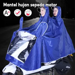 Topi Hujan Motor 2-in-1 Full Cover Panjang, Desain Praktis & Nyaman, Tahan Air, Bahan Anti-air untuk Seluruh Model Motor, Perlindungan Penuh untuk Pemanggang & Pengemudi, Ringkas & Nyaman Dipindahkan