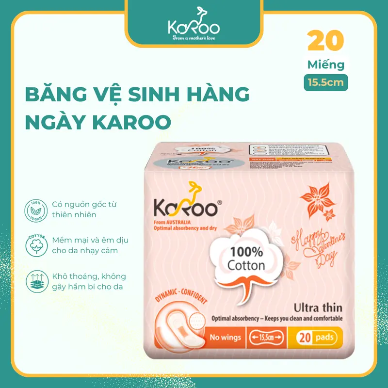 BĂNG VỆ SINH HÀNG NGÀY THƯƠNG HIỆU KAROO 0