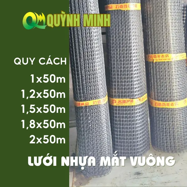 [ 130g lỗ 3cm] 2mx50m - Lưới nhựa nguyên sinh HDPE chiều dài 50m + tặng kèm 100 cái dây rút 7