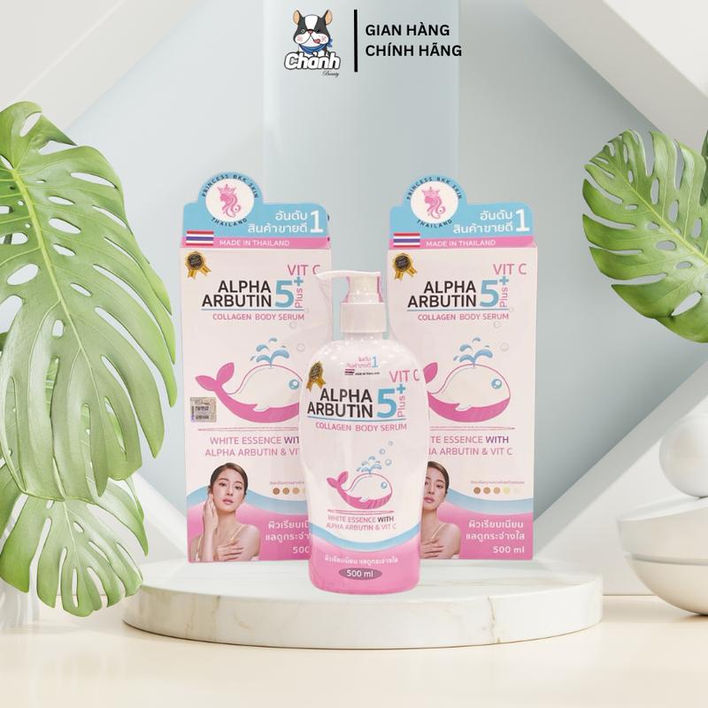Sữa Dưỡng Thể Alpha Arbutin 5 Plus VIT C  Princess BKK Skin Collagen Body Serum 500ml Làm Đẹp Da Women