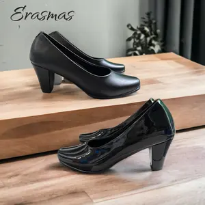 Erasmas 02C Hak 7cm - Sepatu Dinas Wanita Sepatu Kerja Wanita Sepatu Pdh Wanita Sepatu Kantor Wanita High Heel (5-8 cm) Kantoran Heels